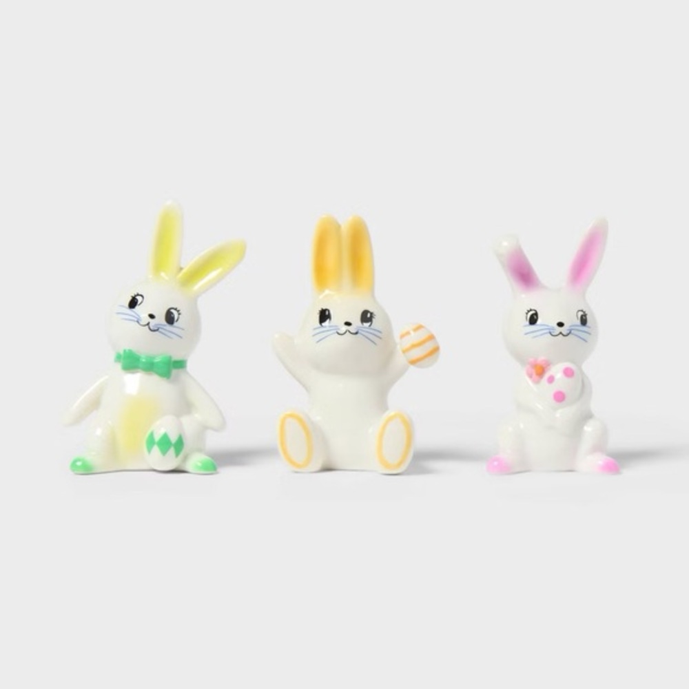 3pk nwt Polyresin Easter Bunny Set